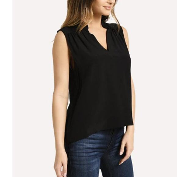 FRAME Cali Womens Silk Sleeveless Blouse XL Black Capsule Ready - Picture 1 of 9